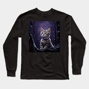 Arctic Silver Bengal Kitty Long Sleeve T-Shirt